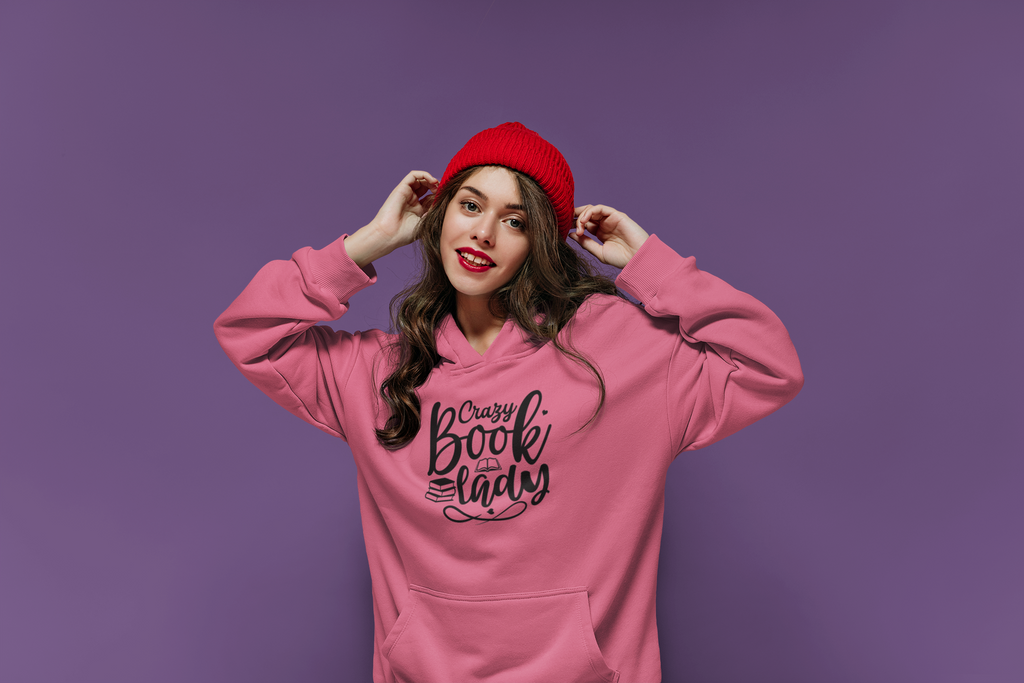 Crazy Book Lady Hooded Sweatshirt